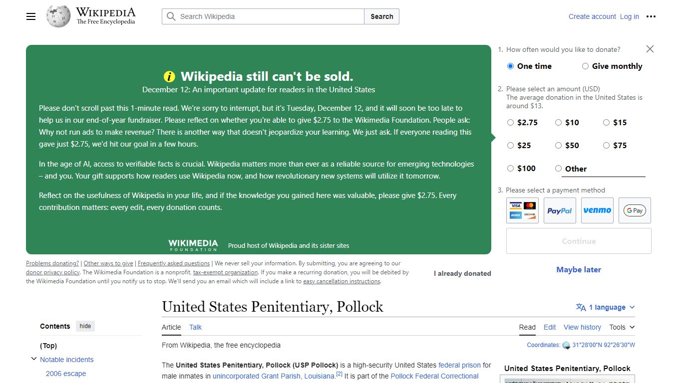 United States Penitentiary, Pollock - Wikipedia